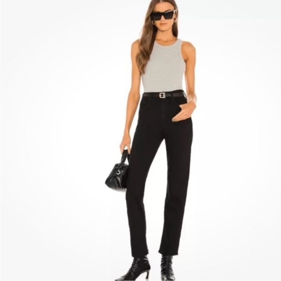 Mother Jeans High Waisted Rider Ankle Denim Jeans in Not Guilty Black Size 30 - Picture 2 of 10
